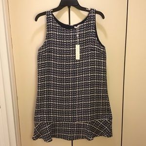 Blue/black/white Houndstooth Dress (Medium)